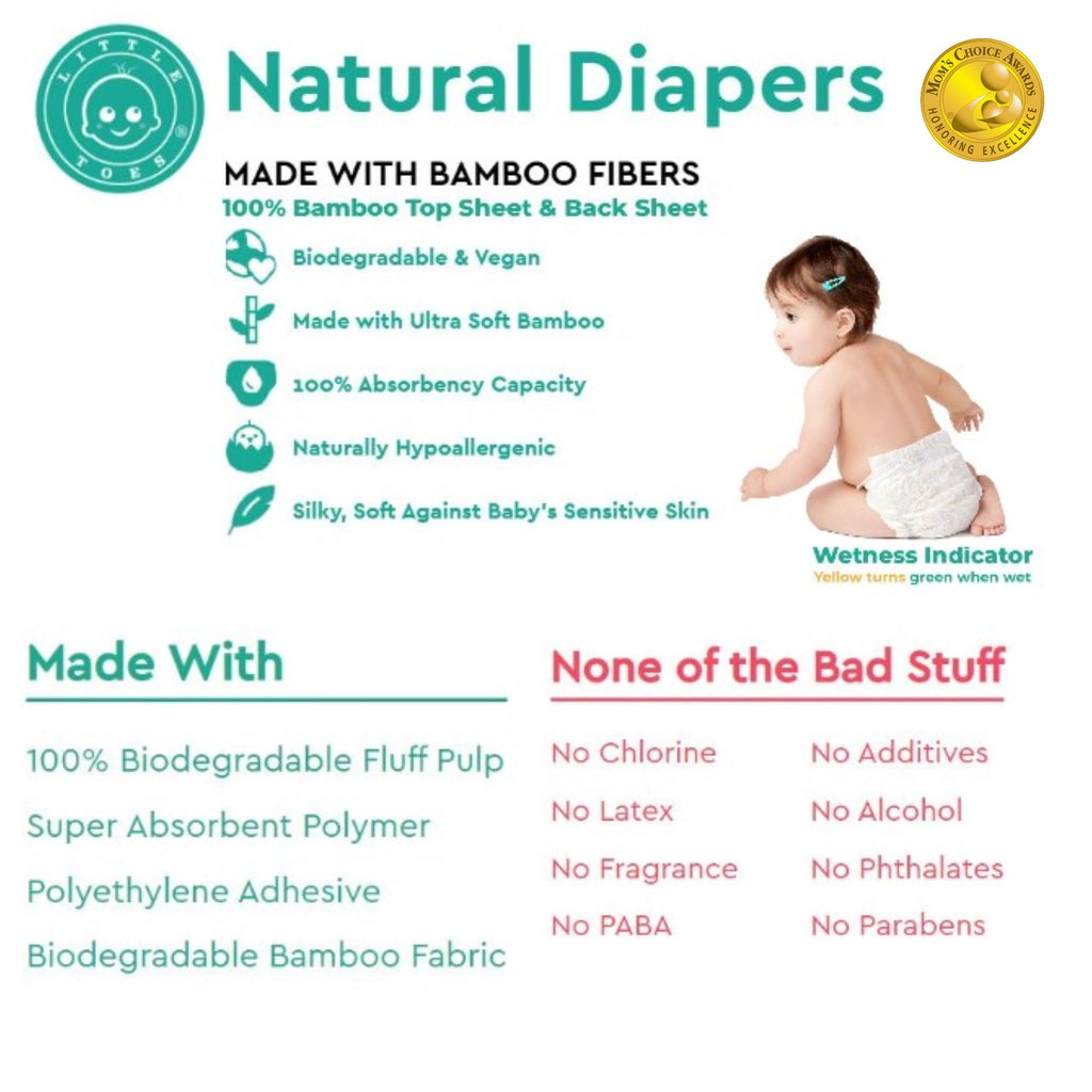 Natural Bamboo Diaper - Naturally Antibacterial